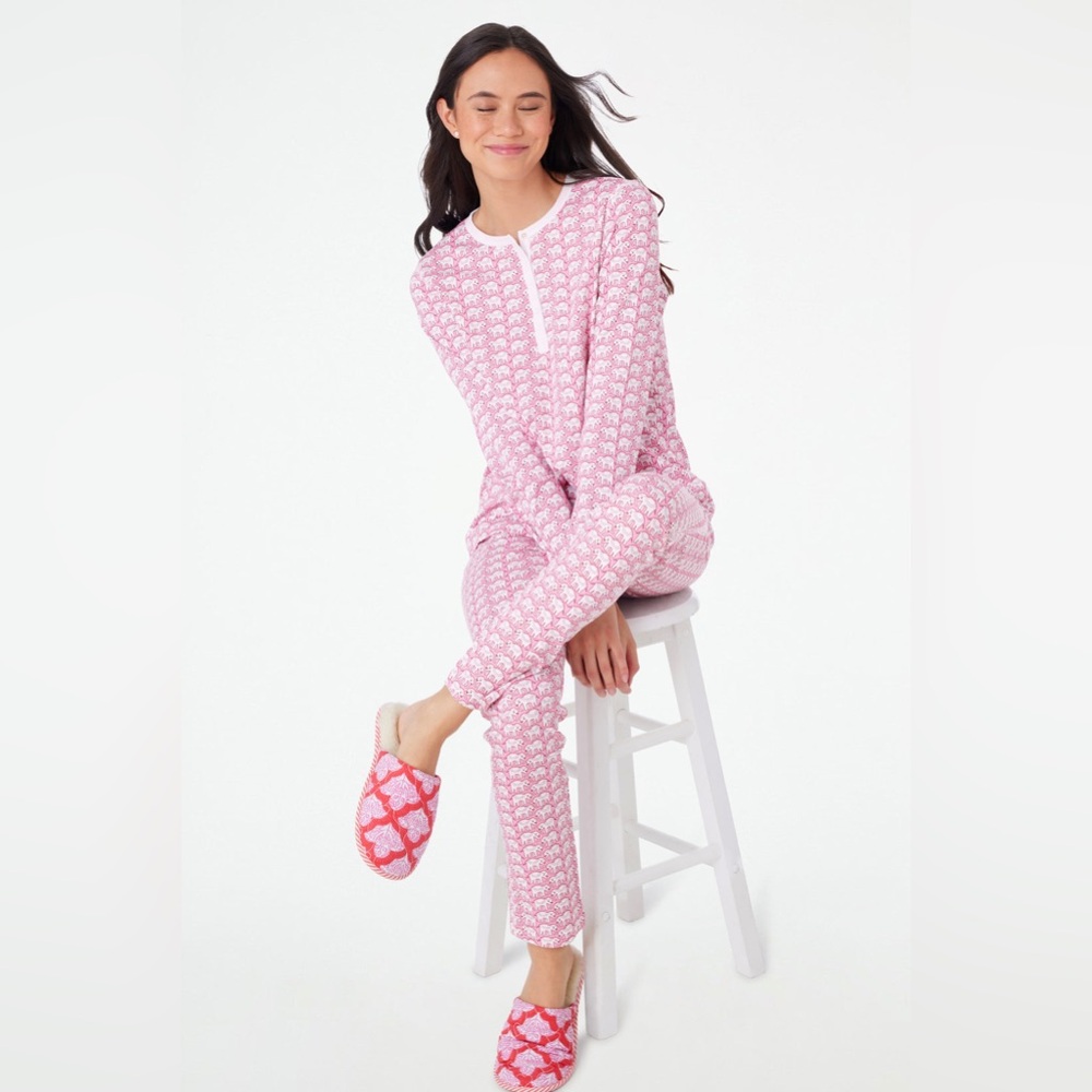 ROLLER RABBIT PINK HATHI ELEPHANT PAJAMAS SIZE XS